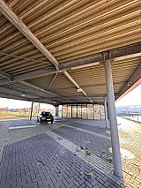 Bontott 420 m2-es csarnok 300 m2-es előtetővel eladó