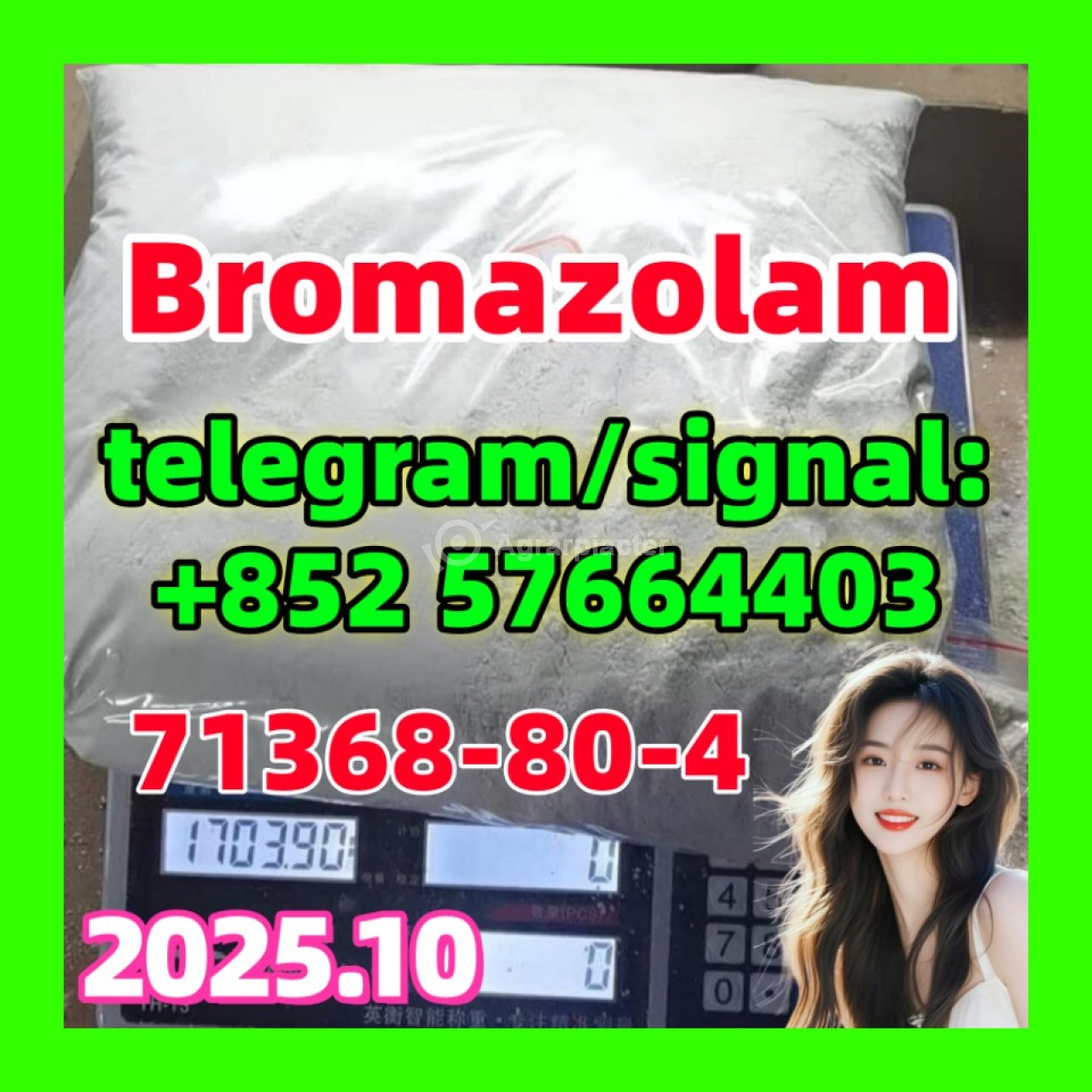 71368-80-4 Bromazolam Etizolam Supplier Clonazolam Flubrotizolam