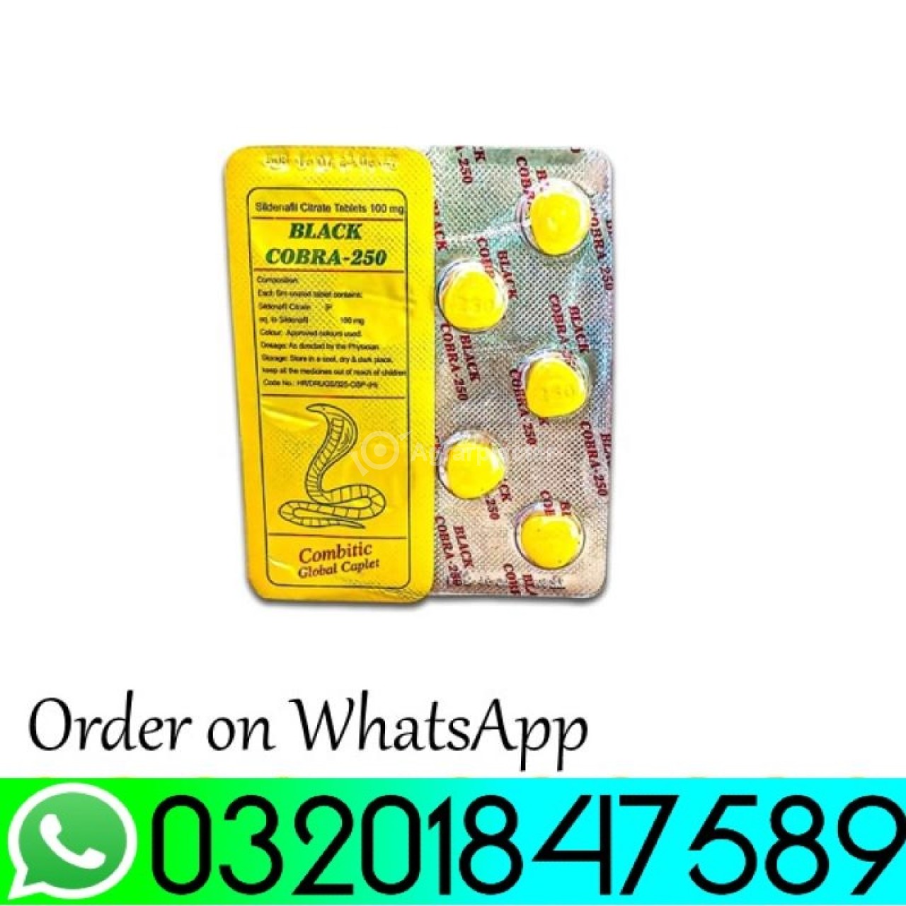 Imported UK Black Cobra Tablets in Pakistan = 03201847589