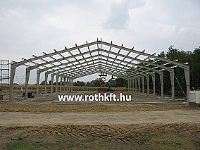 20 x 48 x 5m Új acélcsarnok vázszerkezet Gabonatárolónak-Lovardának eladó!